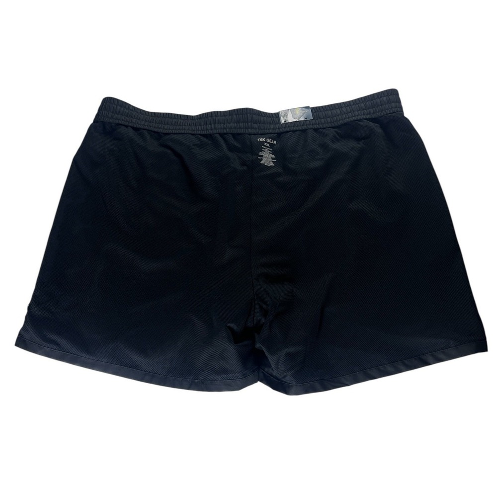 Tek Gear Mens XXL Black Athletic Shorts Water Repellent Mesh Lined Key Loop NWT
